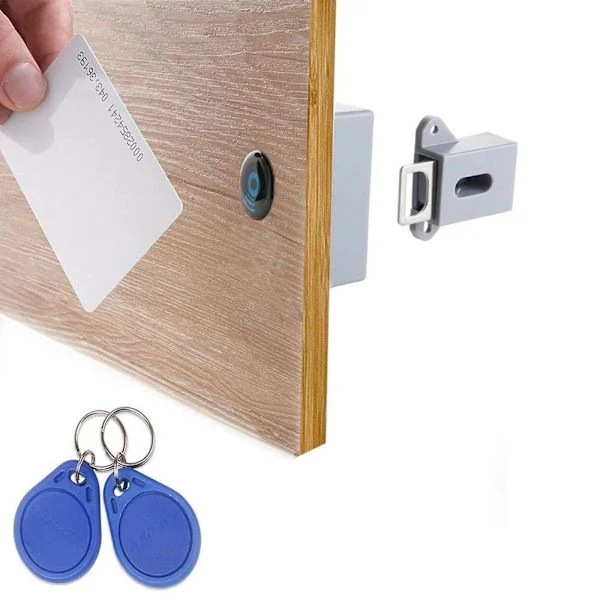 Osynligt elektroniskt skåplås, dolt lås, DIY RFID-lås för trälådor, skåp och skåp
