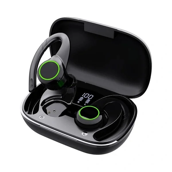 5 Sports Ørekrog Trådløse Bluetooth Høretelefoner TWS Ørekrog Vandtætte Bluetooth Høretelefoner 5.3
