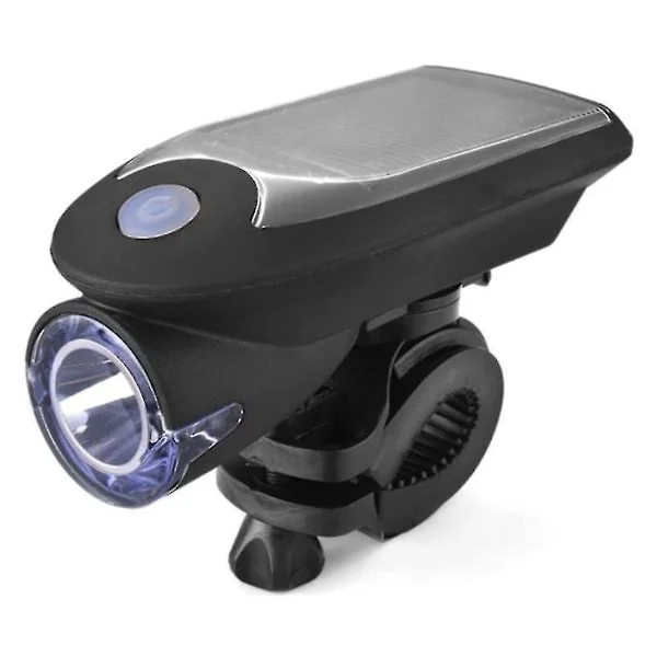 Solcelle cykellys sæt, USB genopladelig forlygte cykel vandtæt solcelle forlygte og solcelle cykel baglygte, forlygte og baglygte med 2 beslag