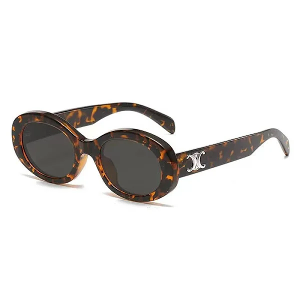 Retro cat-eye solbriller med UV-beskyttelse UV400 for stort ansikt og slankende effekt