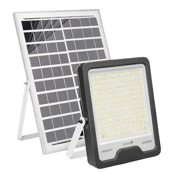 Solcelle LED Projektor 20W Batteri 25000mAh til Udendørs Belysning Sort