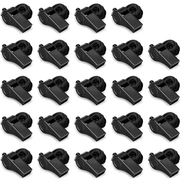 Whistles, Sport Whistles with Lanyard, Loud Crisp Sound Whistles in Bulk Perfect for Coaches, Referees, Officials