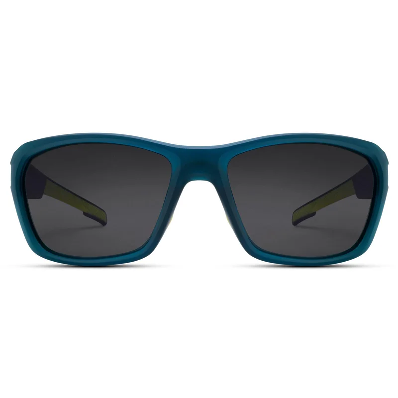 Gafas de sol deportivas azul marino con lentes negras polarizadas para hombres - Gafas de sol deportivas