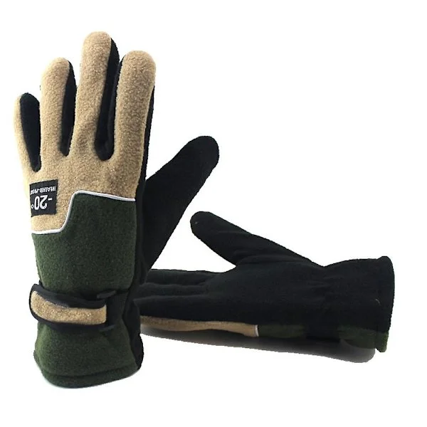 Outdoor Climbing Gloves Men And Women Winter Cycling Line Fleece Warm Ski Students Gray