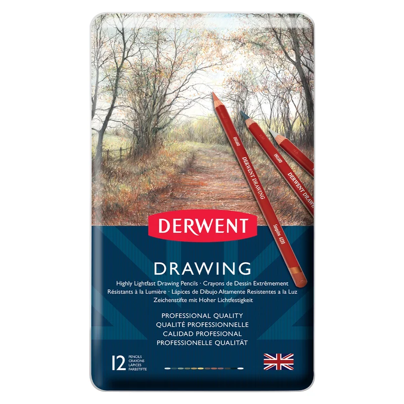 Derwent Drawing Farveblyanter sæt 12 stk