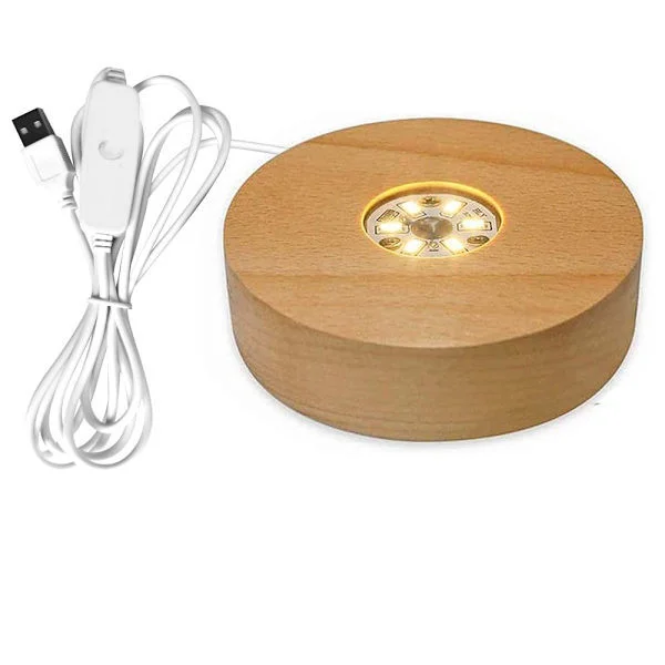 Lampfot i trä (utan glödlampa)
