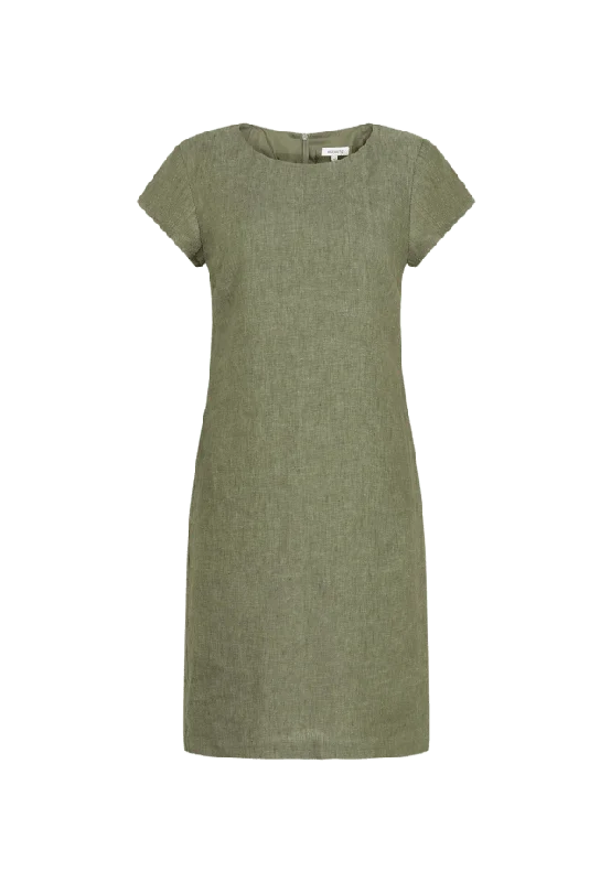 Newhouse Klara Linen Dress Klänningar Dam Grön 36
