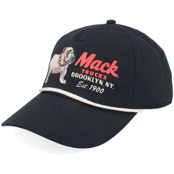 American Needle - Svart adjustable Caps - Mack Truck Canvas Cappy Black A-Frame Adjustable @ Hatstore