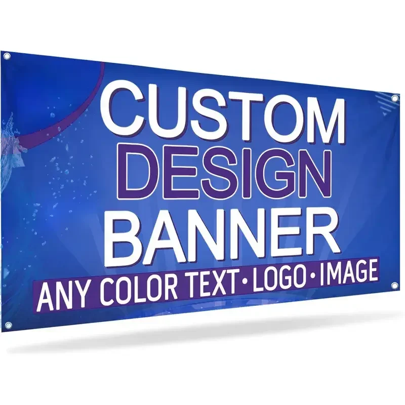 AliExpress - 1p op maat gemaakte polyester banner voor binnen- en buitengebruik - banner met 4 doorvoertules, vele maten, perfect voor woondecoratie