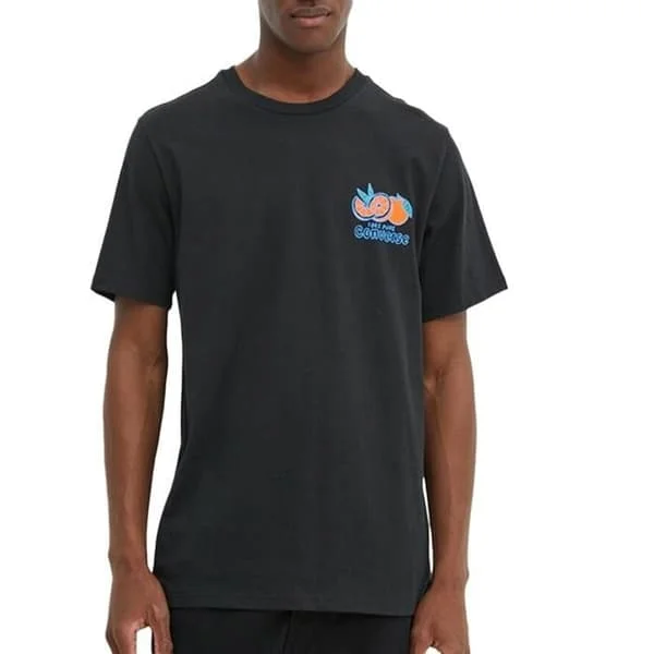 Svart T-shirt Herr Converse Sommar