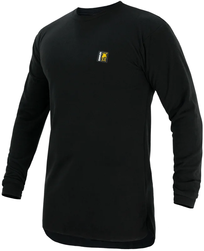 Swazi Long Sleeve Micro Top Black