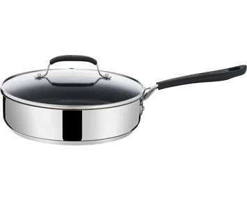 Tefal-JO Quick Easy SS Sautepan 25 cm / 3,2 l. w. Lid-Nonstick sautépanne - designet av Jamie Oliver-Home & household accessories-Stekepanner og 