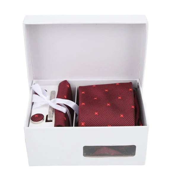Men's Tie Exquisite Soft Men's Business Formal Dress Shirt Tie Decoration Gift Box Set K08