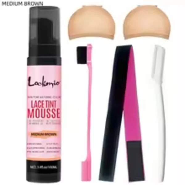 Natural Lace Tint Spray Dyed Foam Mousse for Women 100ML Wigs Mesh Skin-fitting Invisible Colorant Cosplay Wig Dye Mist