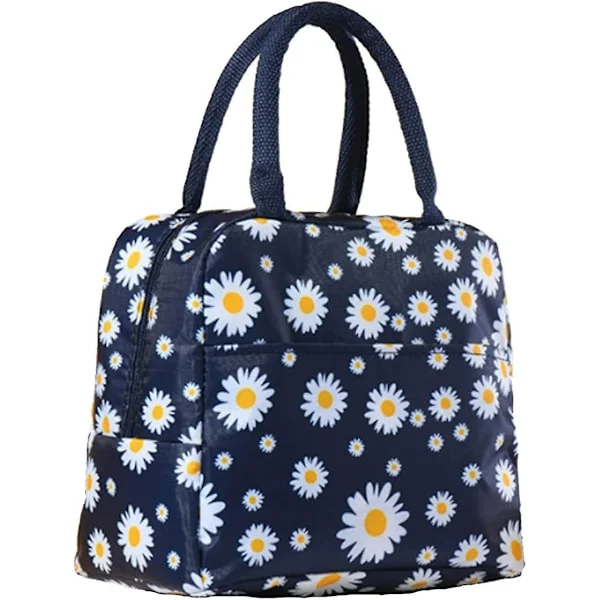 Isolerad lunchväska, bärbar termisk lunchväska kylväska lunchlåda arrangör tote väska för kvinnor vuxna barn flickor arbete skola picknick camping 