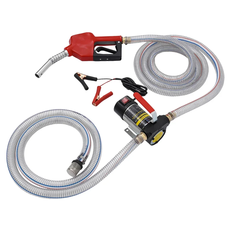 AliExpress - Dieselkraftstoff-Transferpumpe, 12V Saugpumpen-Set, 175W 50L/min, 3600 U/min, Transparenter Drahtschlauch, Eingebautes Bypass-Ventil, für
