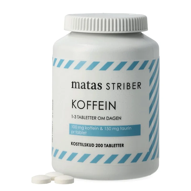 Matas Striber Koffeintabletter 200 stk, Helse & Madvarer, Energi, Øvrige