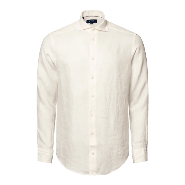 Eton Contemporary Fit Linneskjorta Skjortor Herr Vit 40