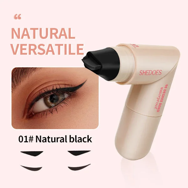Roterande Eyeliner Stämpelpenna Vattentät Långvarig Kosmetisk Eyeliner Dubbelsidig Stämpel M3d8 01# Naturlig Svart, 2.1ml