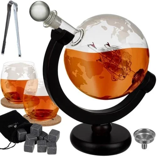 Glob Karaffel Sæt - Whiskyglas & Whiskysten - Whisky