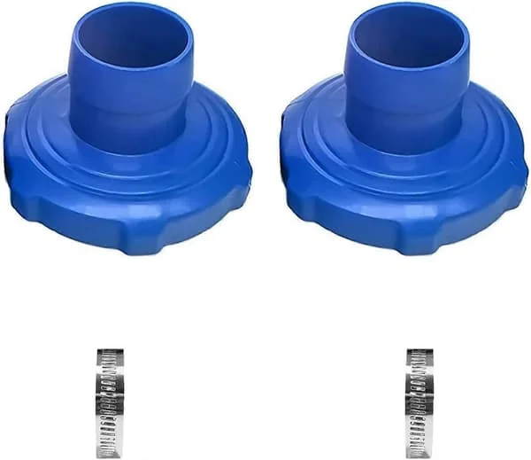 Pool Dammsugare Adapter för Intex (80 mm till 32 mm) Sugslang Adapter för Anslutning, Slangadapter med Rostfri Slangklämma, Fl (FMY)