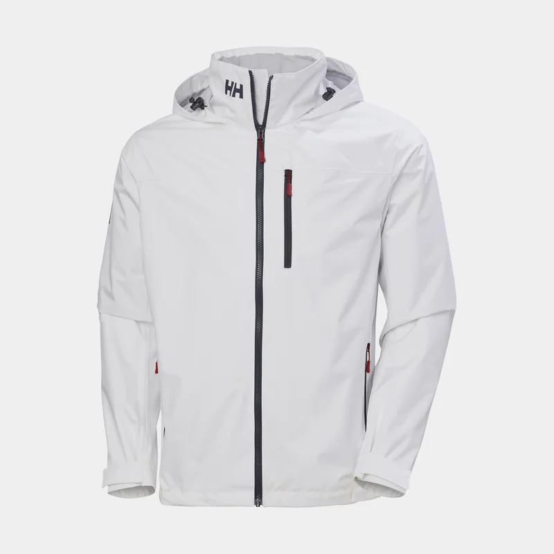 Sailing jacket Helly Hansen Crew Hooded Jacket 2.0, White, men's, Large