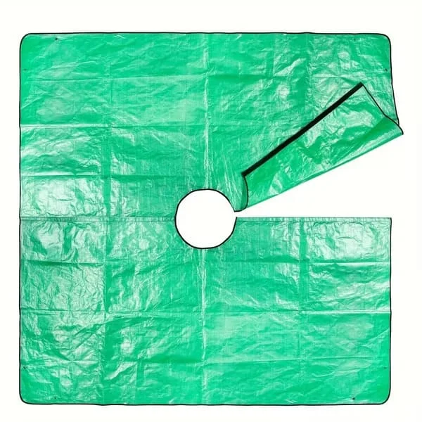 100×100cm Trädrötter Ogräsbarriärmatta, Delad Design Trädskydd Mulchringstyg, Ogräshämmande Vattengenomsläppligt Trädskydd för Trädgårdsanläggning