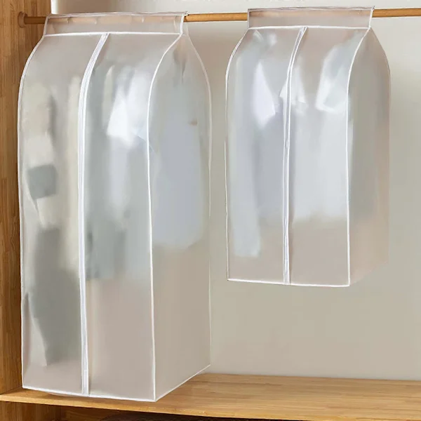 Dustproof Garment Rack Cover for Clothes, Garment Rack Cover 2 Pcs Wardrobe Hanging Protector Rack Organizer