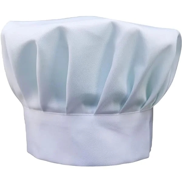 Kokkens lue, unisex kokkelue, kjøkkenlue, elastisk kokkelue, A