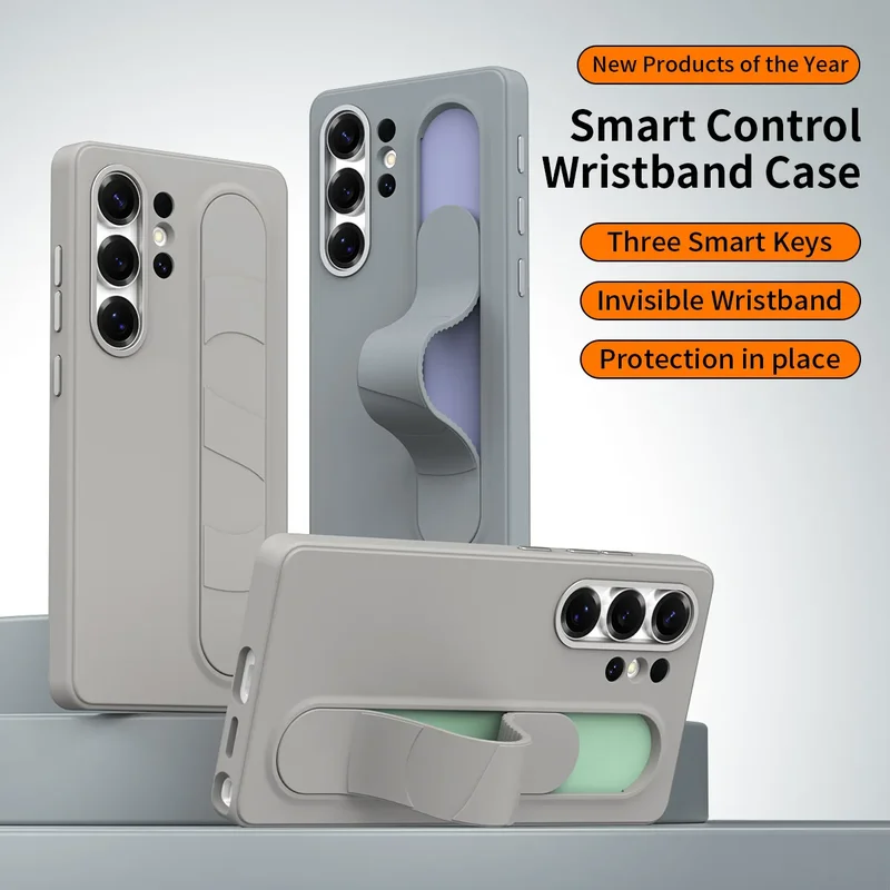 AliExpress - Étui de protection original en silicone élastique avec support pour Samsung Galaxy S26 Ultra S25+ S24 S23 Ultra