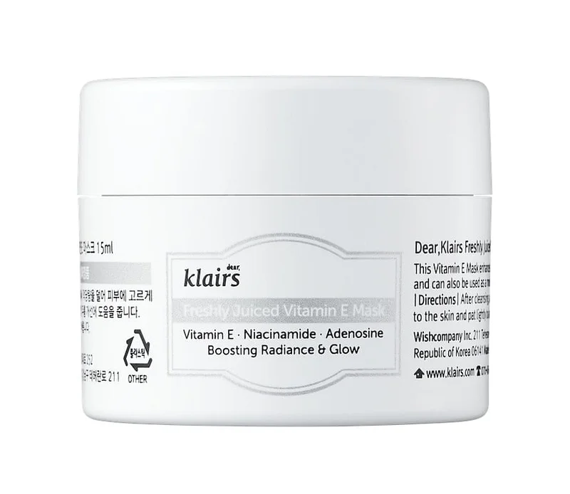 KLAIRS Freshly Juiced Vitamin E Mask 15 ml, Hudpleje, Masker, Sheet Masker