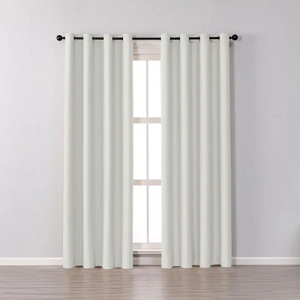 2-pakning Gardiner med maljer, mørkleggende, 132cm*213cm-FF- 132cm*213cm