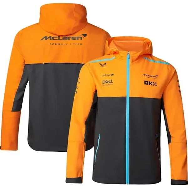2024 McLaren Formel 1 Officiel Team Letvægts Hætte Regnjakke Herre Hættejakke Top