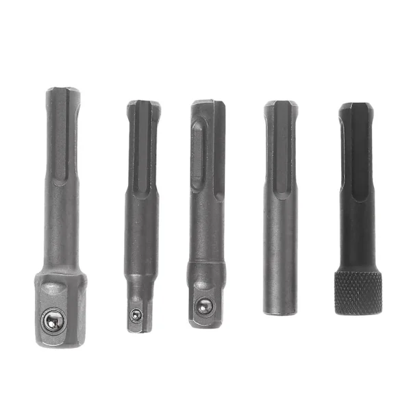 5 stk. SDS Plus 1/4 Hex Socket Driver Hammer Boremaskine Patron Adapter Bar Kit Sæt