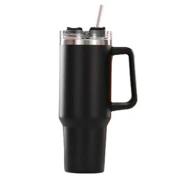 Tumblermugg med Sugrör 1,2L Termosflaska med Handtag