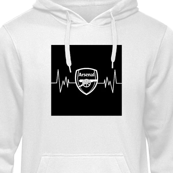 【BQ】Huppari aikuisille | Mukava huppari Arsenal valkoinen S valkoinen
