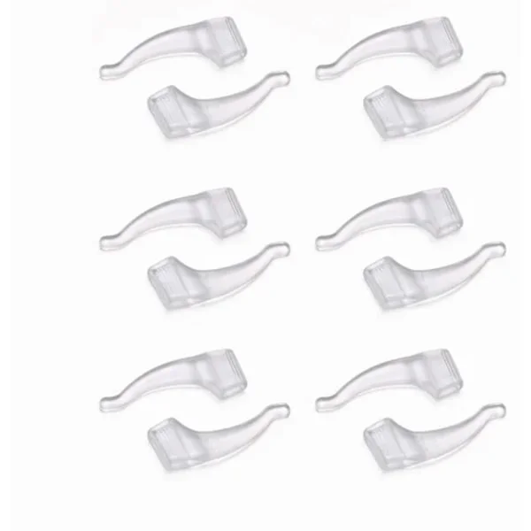Pair of Transparent Eyeglass Ear Hooks, Non-Slip Silicone, Glasses Holder, Comfortable Ear Pads for Contact Lenses