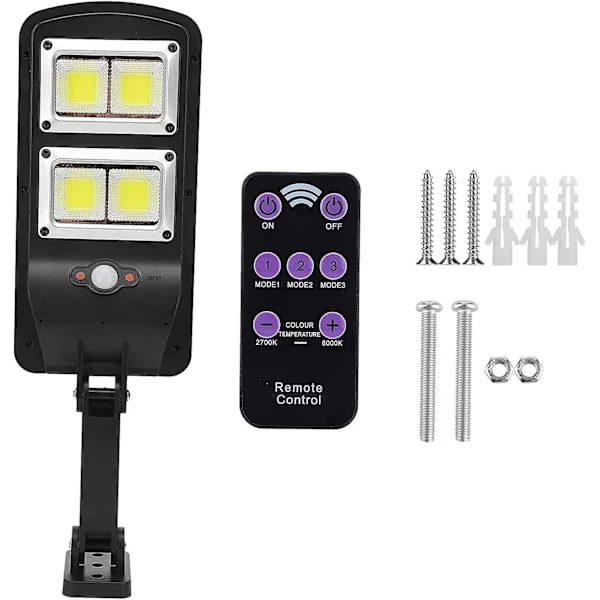 Solar Sensor Vegglampe, Oppladbar Lampe med Menneskekroppsinduksjon - 30w