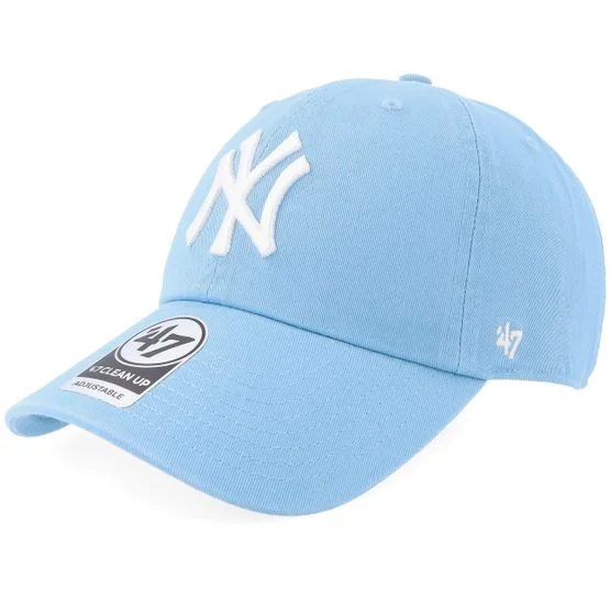 47 Brand - MLB - Blue - unconstructed - Cap - New York Yankees MLB Clean Up Columbia Dad Cap - Hatstore