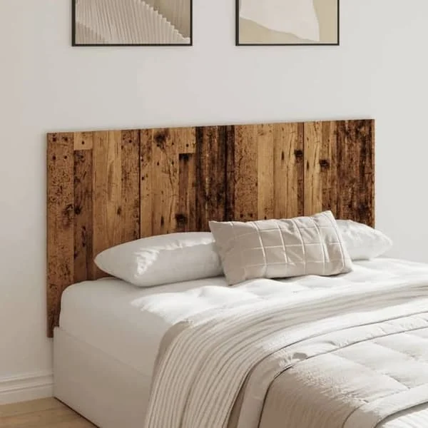vidaXL Sänggavel gammalt trä 160x1,5x80 cm ingenjörsträ 856826