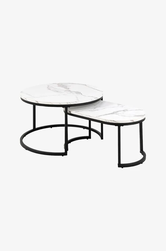 AC Design Furniture - Sohvapöydät Timo, 2 kpl - Valkoinen - Sohvapöydät - - Homeroom
