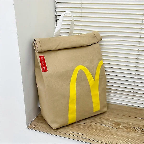 Realistisk McDonalds Ryggsäck/Messenger Väska Snabbmat Kreativa Gåvor Axelväska Student Fritid Backpack
