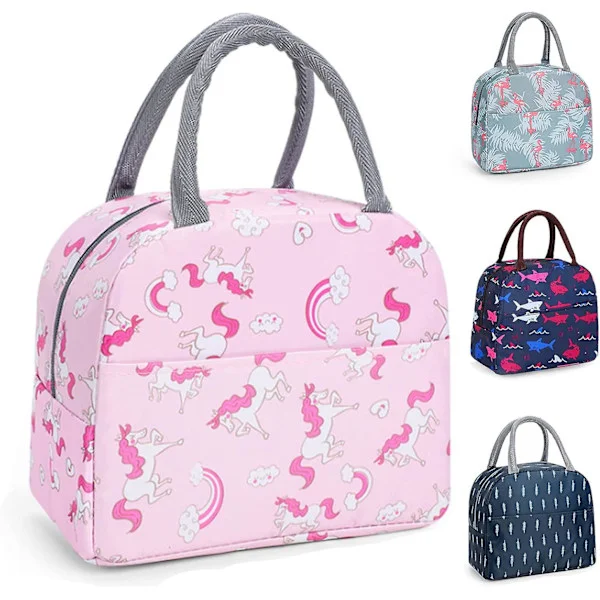 Liten kylbox, isolerad vattentät Oxford textil lunchväska, liten isolerad mjuk kylväska, isolerad lunchväska för kvinnor, män, skola och kontor