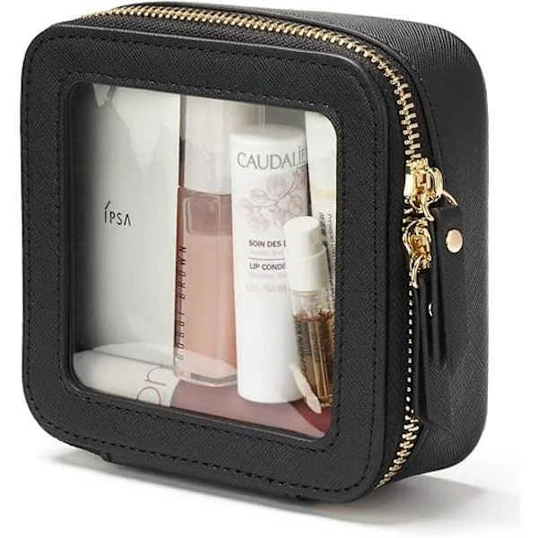 【DENGTU】Popvibe Clear Makeup Bag Travel Cosmetic Bag Transparent Toiletry Bag with Zipper, Portable Makeup Organizer Travel Compact approx