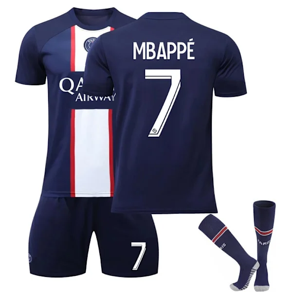 [RM]Mbappé Fodboldtøj Børn Fodboldtrøje Træningsdragt 22/23 Hjemme Nyt Fodboldtøj