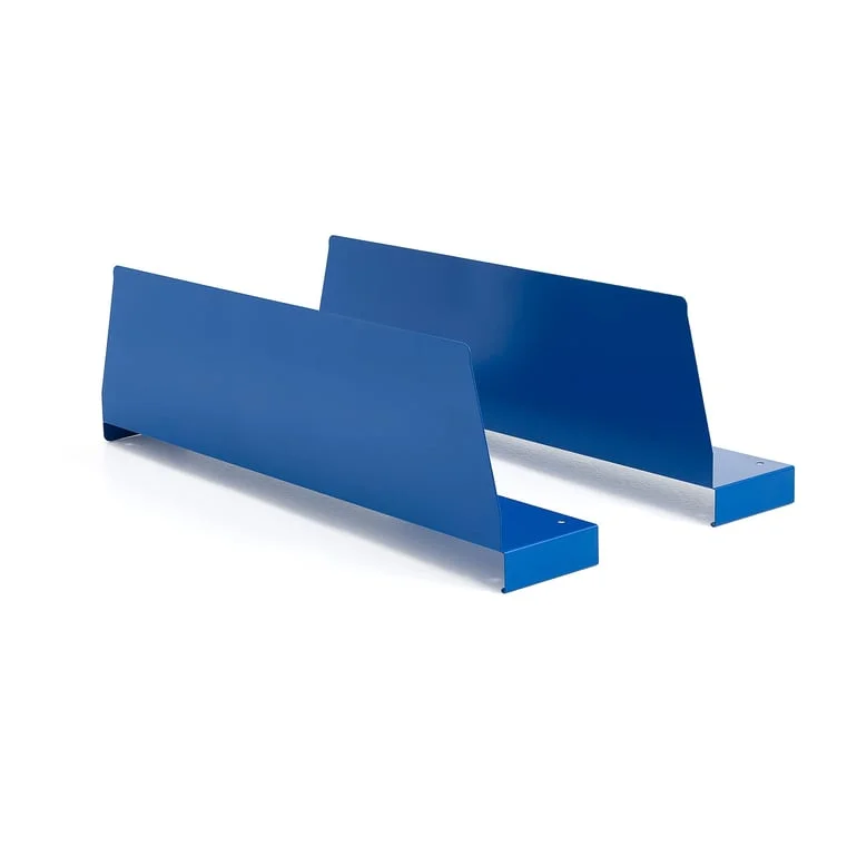 Avdeler SUPPLY til stålhyller, 2-pk., 160x575 mm, blå
