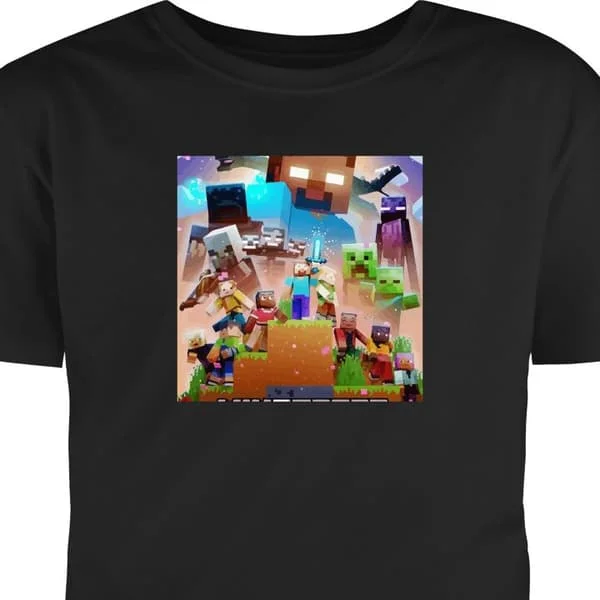 T-shirt för Vuxen | Klassisk Vuxen-T-shirt Svart Medium Minecraft svart M