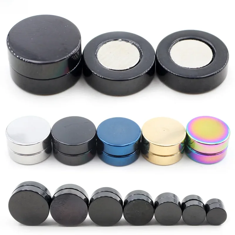 AliExpress - Alisouy 2 Stück Punk Herren Starker Magnet Magnet Ohrstecker Set Nicht Piercing Ohrringe Gefälschte Ohrringe Geschenk für Freund 