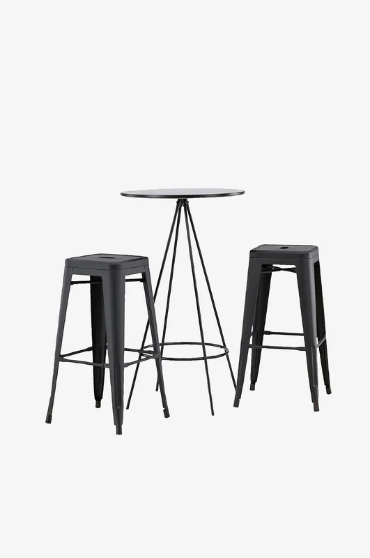 Venture Home - Ruokailuryhmä Bistro ja tuolit Tempe, 2 kpl - Musta - Ruokailuryhmä 2 hengelle - - Homeroom