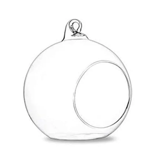 Hengende Glass Terrarium Globe Telysholder Lysestake Hjem Sukkulenter Vase Henger